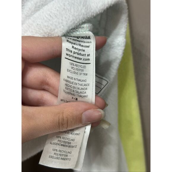 Patagonia Microdini Cropped 1/2 Zip Up Hoody Pullover Sweatshirt Kid's XXL - Picture 8 of 13